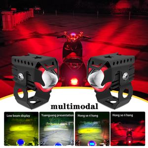 Motorcycle Spotlights Super Bright Bright Flash LED Laser Cannon Day-running Devil Eye Battery Electric Car Lights Paving Lights