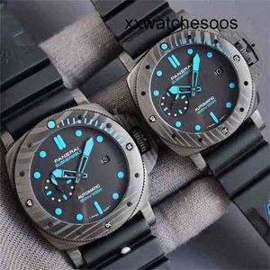 Top Clone Men Sports Watch Panerais Luminor Automatic Movement Wristwatch Series 47/42mm Carbon Fiber Composite Super