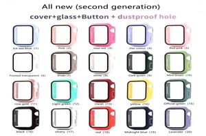 Apple Watch Cases Tempered Glass Screen Protector för iWatch Series 6 SE 5 4 3 2 Smartwatch 40mm 44mm 42mm 38mm Full Coverage2253379
