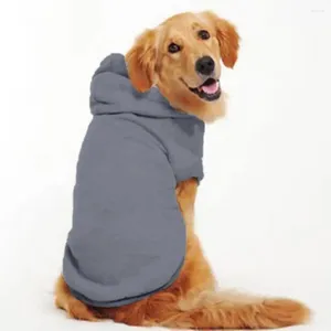 Dog Apparel Pet Hoodie Spring Autumn Winter Soft Thick Cozy Solid Color Two-legged Medium Large Sweatshirt Outfit Clothes Supplies