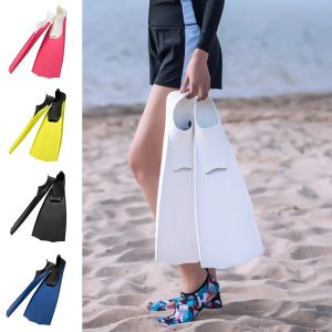 Slippers mergulhos nadadeiros para mulheres e homens coloridos coloridos adultos adultos tpes mole snorkeling barbatils nando de sapatos anti -vislip equipamento de mergulho