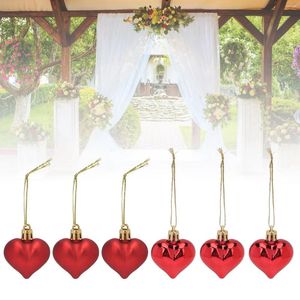 Decorazione per feste 24pcs Balline per matrimoni a sospensione a sospensione a forma di cuore gancio staccabile bordi arrotondati ornamenti ornamenti decorazioni di San Valentino