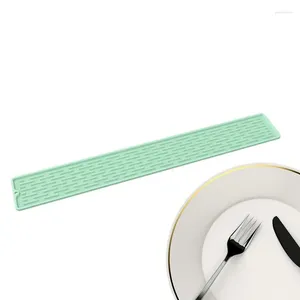 Table Mats Counter Long Drying Mat Dishes Draining Kitchen Easy To Clean Smooth Silicone For Sink Bathroom Bedroom