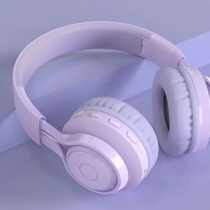 Kulaklıklar Kayısı /Pembe /Mor Metal Çocuk Kulaklıklar Bluetooth Kablosuz Hacim Sınırlı Çocuklar 10 Metre Kafa Girişli Kulaklık Dropship