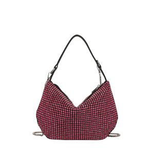 Evening Bag Women's Bag Niche Super Water Diamond Bright Instagram Fashionable Single Shoulder Underarm Hand-held Crossbody