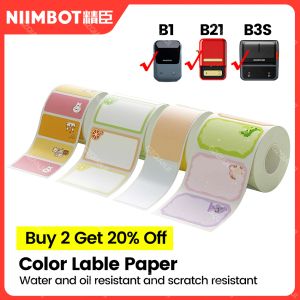 Kağıt niimbot b21 b1 etiket yazıcı kağıt rulo çıkartması su geçirmez antioil gözyaşı fiyat etiketi çizik çizik etiket kağıt b3s