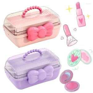 Storage Boxes Hairpin Box Bow Shaped Hair Accessories Organizer Dustproof Jewelry Case Head Rope Headband Display Rack Toy Storages