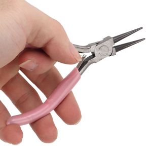 1PC Mini Pliers Diagonal Round Bent Needle Nose Handcraft Beading Insulated Cutter Pliers For Jewelry Making Tools