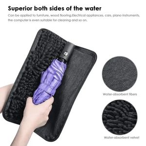 2024 Vattenabsorberande paraplypåse Ultrafin Fiber Paraply Cover Paraply Rengöring av tyg Vattentät Case Portable Travel Accessories Water