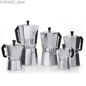 Kaffeemaschinen Großhandel moderne italienische Aluminium 1 Tasse 2 Tasse bis 12 Tassen Moka -Kaffeemaschine Inventar Top Mokapot Y240403