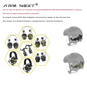 Newest Tactical Headset Military Hunting Shooting Noise Cancelling Headphones for FAST Helmet Wendy M-LOK ARC Headset