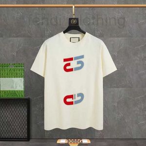 Men's T-Shirts Designer 24ss Summer Paris T-shirt Luxury Alphabet Classic Fashion Green Women's Short sleeve casual cotton top FHIS