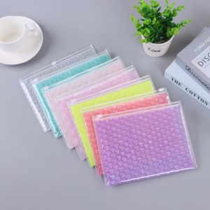 Mailers 10st/Lot dragkedja Lock Bubble Envelope Heart Shaped Bubble Mailers Express Dxhet Packing Cyning Bag Protective Puches