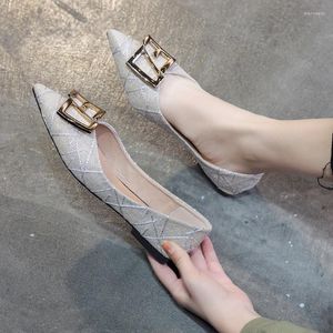 Casual Shoes Pointed Ballet 2024 Spring Flat South Korean Student Four Seasons Fashion Large Women's 33-46