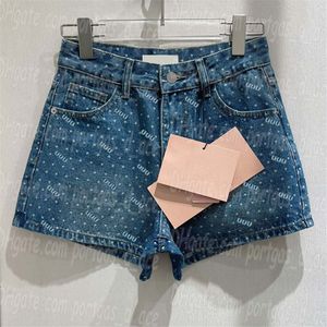 LETTERE DONNE DONNA SCHETS DENIM JEANS DESIGNER LUSSO SEXY MINI SHORT JEANS CASASI GIORNALITÀ STREEGGIO DI SPEGINE SCHEGGI