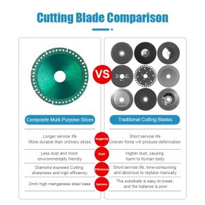 Blade de serra multifuncional composta Blade 100mm Ultra-Fi-Fiols Blade Ceramic Tile Cutting Disc for ângulos