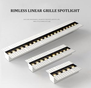 LED Rimless Linear Grille Spotlight No Main Lighting Design Modern 5W 10W 20W Magnetisk inbäddad installationslampa Fixture7078824