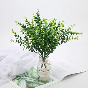 Dekorative Blüten 3/6pcs Eukalyptus Vase Topfpflanzendekoration Grüne Pflanzen Tisch Platzierung High-End-künstliche Zweige Blätter