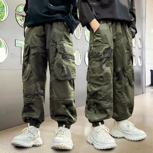 Pantaloni primaverili per bambini grandi bambini in cotone mimetico pantaloni adolescenti ragazzi casual 10 12 13 14 anni di abbigliamento per bambini