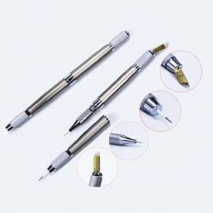 Máquina 10pcs Profissional Tebori Microblading Pen para maquiagem permanente Hine Golden Manual Braw Braw Make Up Tattoo Kit