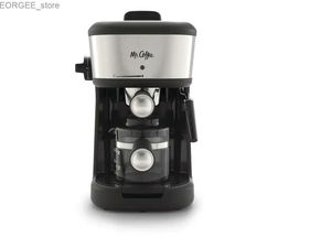 Kaffeemaschinen Mr. Kaffee 4-Shot Steam Espresso Cappuccino und Latte Maker in schwarzer Y240403