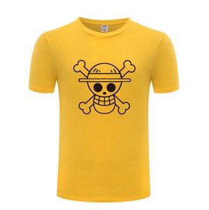 One Piece Luffy Straw Hat Printed Men T Shirt Anime Cartoon T Shirts Men Cotton Short Sleeve Tshirt Streetwear Tee Shirt Homme5158867