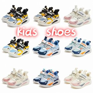 Sneakers ragazzi casuali ragazzi bambini alla moda scarpe per bambini alla moda scarpe bianche blu blu taglie 27-38 t9iu#