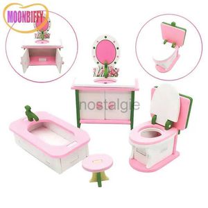 Kitchens Play Food 1 12 Dollhouse Miniature Furniture Wooden Creative Bathroom Bedroom Restaurant For Kids Action Figure Doll House Decoration Doll 2443