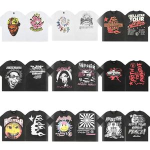 Hell Star Designer T camisetas camisas masculinas soltas e esportes de moda de algodão esbelta
