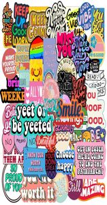 50 PCs Mixed Graffiti Car adesivos insina frases inglesas para skate Bikeboard Laptop Bridge Helmet Pad Bicycle Motorcycle Ps4 Book Gu7401254