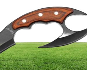 Fury 7quot Fixed Blade Knife Double Blade 440C Wood Handle Tactical Camping Hiking Hunting Survival Pocket Utility EDC 3952652