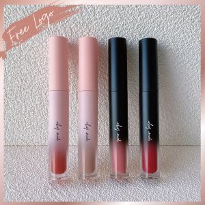 Skugganpassad pigment flytande matt läppstift lång slitage 27 nyanser gradient rosa/svarta/vita rör 3 ml vattentätt vegan