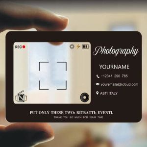 Envelopes Photography Transparent Plastic Business Card Frosted Waterproof Name Card Printed with Design Service 200/500/1000pcs