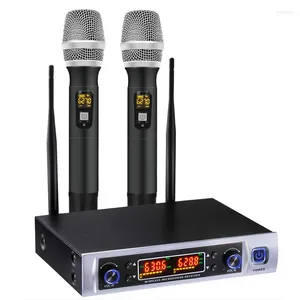 Mikrofony UHF bezprzewodowy system mikrofonu na duże odległości 150-200 stóp nad głośnikiem miksera PA na imprezy domowe karaok