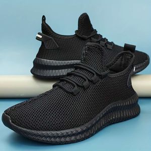 Lightweight Breathable Men's Running Shoes - Comfy Lace Up Sneakers with Non-slip Soles for Spring and Summer Workouts