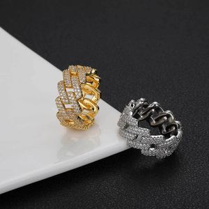 الهيب هوب راب رومبوس سلسلة كوبية خاتم 18K مجوهرات مطلقة مان بارد من الذهب.