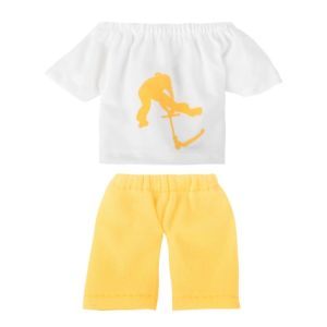 Mini Fingertip Clothes Set Finger Pants T-shirt Scooter Skateboards Tools Outfit Accessories for Kids Children Toy Game P31B