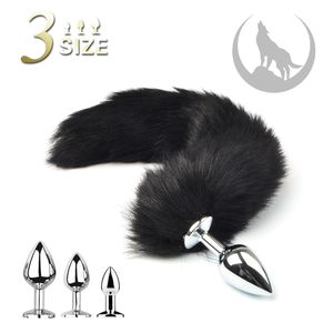 1pcs BDSM Three size dog tail anal plug animal butt roleplaying sex games men and women toys 240403