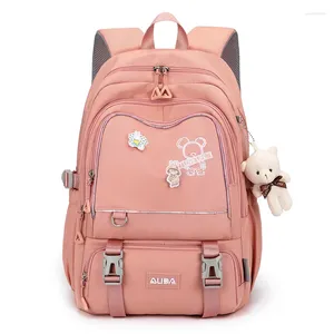 School Bags Children Primary Orthopedic Backpack Girls Kids Book Bag Waterproof Schoolbag Mochila Infantil