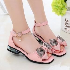 Children Sandals Fashion Bow Girl Beach Children Kids Summer Princess Shoes 240318