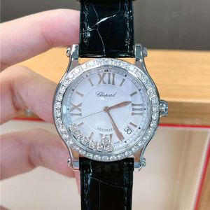 Nowa luksusowa seria Happy Diamond z diamentowym pierścieniem z tyłu, w pełni automatyczny mechaniczny zegarek dla kobiet 36 mm 922943