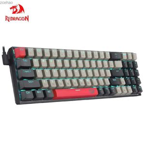 Klavyeler Redragon K688 USB Mini Mekanik Oyun Klavye Mavi Kırmızı Anahtar 78 Anahtar Kablolu Oyun Konsolel2404