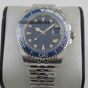 Blue Watch Sapphire Crystal 40mm Dial Keramik -Lünette Funktion Edelstahlband Automatische Bewegung Herren Luxusdesigner wasserdicht