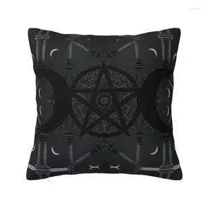 Pillow Goth Triple Moon Goddess Covers Home Decoration Pentagram Magic Witch Witchcraft Luxury Cover Velvet Pillowcase