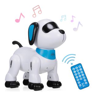 Le neng K21電子ロボット犬スタント犬リモートコントロールロボット犬のおもちゃコントロールプログラム可能なタッチセンス音楽ダンスおもちゃ