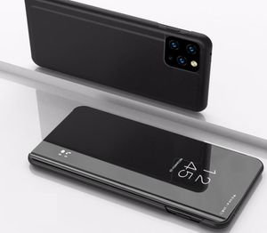 Slim Electroplating Mirror Flip Stand Case per iPhone 11 Pro Max 13 12 Mini XS XR X 8 Plus 7 6 con pacchetto di vendita al dettaglio7905934