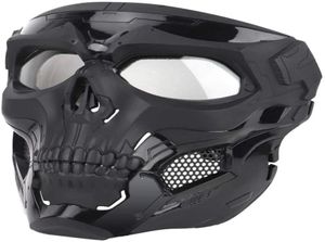 Airsoft Mask Skeleton with Goggles Shock Resistant for Halloween Paintball Game Movie Prop Pie285i4722425