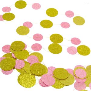 Party Decoration 4M Round Bling Gold PVC Garland Wedding Birthday Bunting Hanging Decorations For Home Year