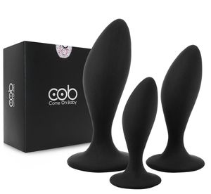 3PCS Anal Wtyczki Zestaw treningowy ButtPlug Silikon Ssać ANUS SEKSY Zabawki dla kobiet mężczyzn Mężczyzna prostata masażer wtyczka Gay BDSM Toy8699095