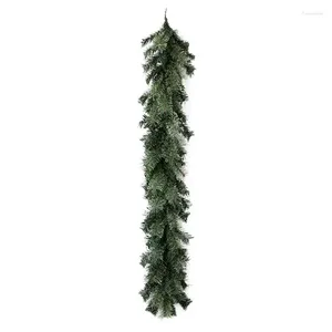 Dekorativa blommor Pine Greenery Garland Artificial For Christmas Atmosphere Winter Home Decor Wreath Walls Window Pise Pise